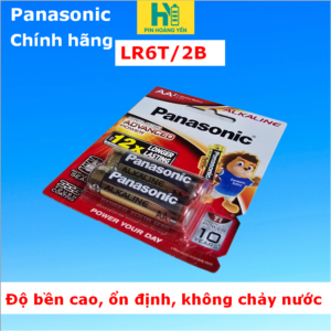 Vỉ 2 viên tiểu AA  Alkaline Panasonic LR6T/2B - dùng cho điều khiển, micro, đồ chơi...