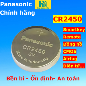 Vỉ 5 viên pin cúc CR2450 3V Panasonic Lithium
